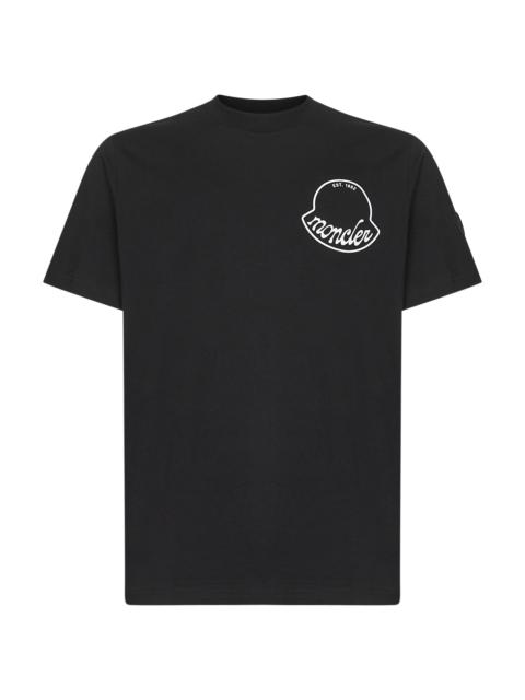 Moncler Black cotton logo T-shirt