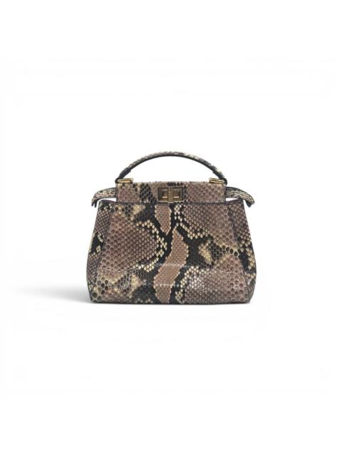FENDI Fendi Peekaboo Python Snakeskin Top Handle Bag 8BN244 - New