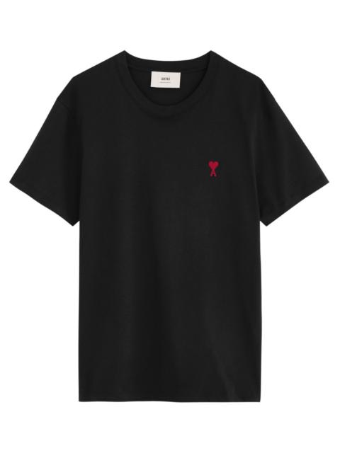 AMI Paris Ami Paris Logo-embroidered Cotton T-shirt