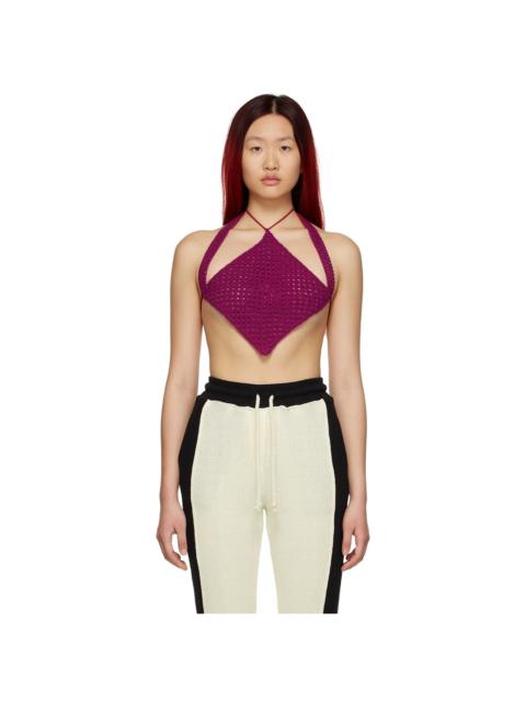 Kijun SSENSE Exclusive Purple Diamond Crochet Tank Top