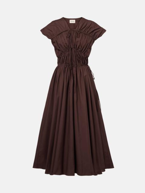 TOVE Ceres gathered cotton midi dress