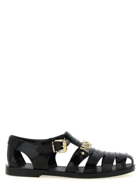 Moschino Moschino Men Jelly Sandals With Lettering Logo