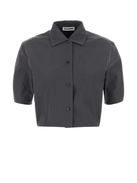 Jil Sander Jil Sander Women Dark Grey Poplin Shirt