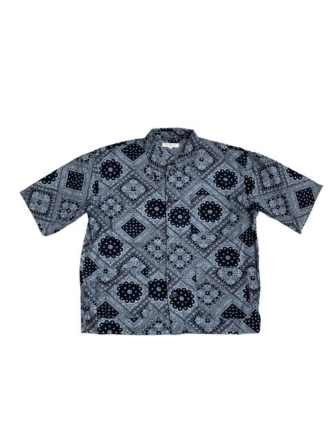 Other Designers Japanese Brand - Blue Men Trip Paisley Fullprint Oversized Button Up Shirt