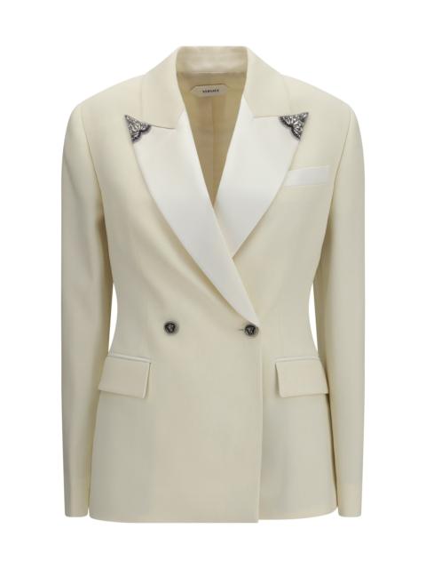 VERSACE Versace Stretch Wool Blazer White Women