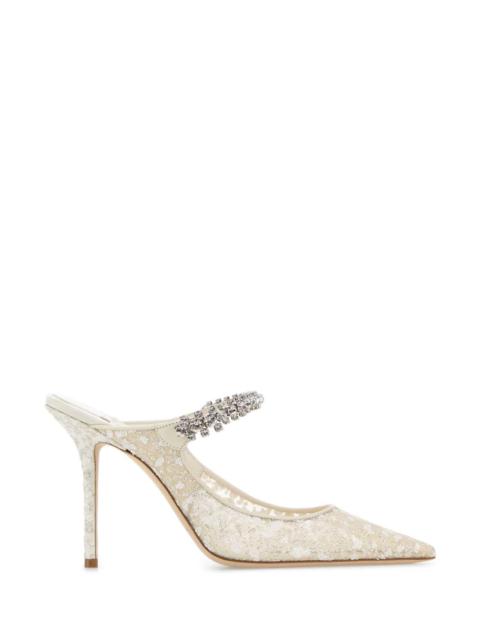 JIMMY CHOO Jimmy Choo Women Embellished Mesh Bing 100 Mules