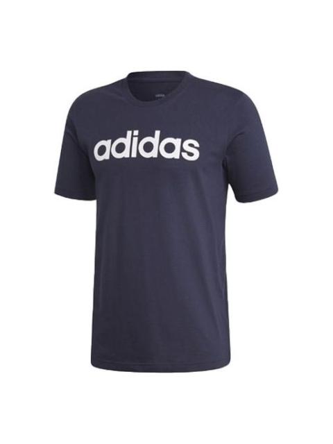 adidas adidas Lin Tee Sports Stylish Short Sleeve Blue DU0406