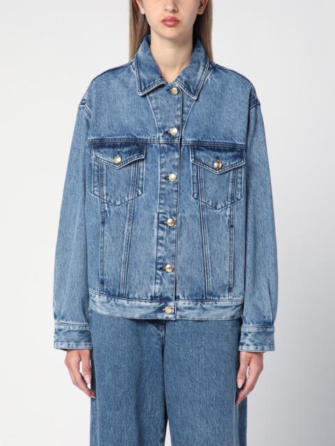 Palm Angels Denim jacket with jungle insert