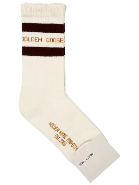 Golden Goose Golden Goose Women Calzini In Misto Cotone Con Logo E Righe