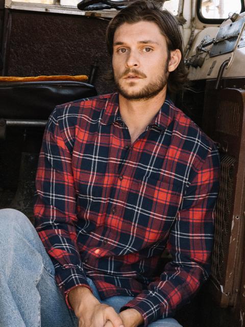 HIROSHI KATO The Ripper Vintage Nep Flannel Plaid - Diner Red