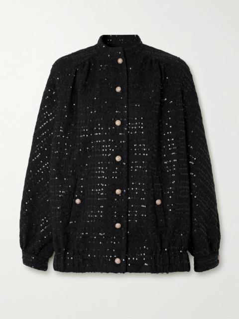 Alessandra Rich Sequin-embellished Tweed Jacket