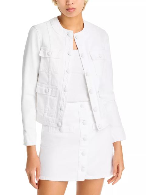 L'AGENCE Kris Button Front Mini Skirt