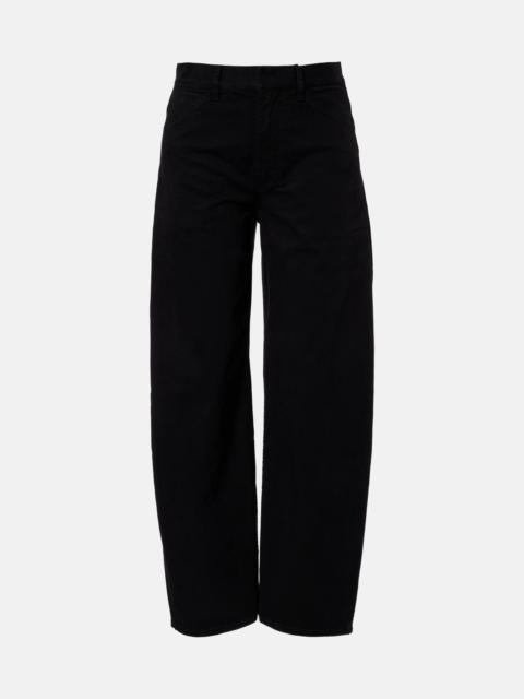 NILI LOTAN Tribeca cotton twill barrel-leg pants