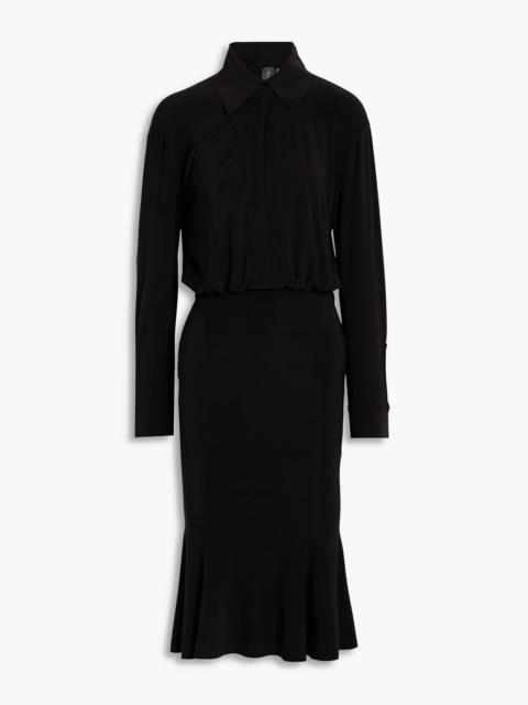 NORMA KAMALI Stretch-jersey midi shirt dress