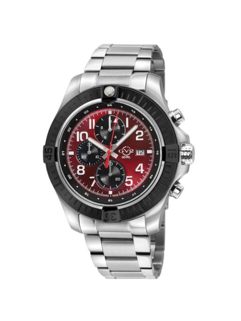 Other Designers GV2 by Gevril T38 Chronograph Quartz Red Dial Men's Watch 42807B