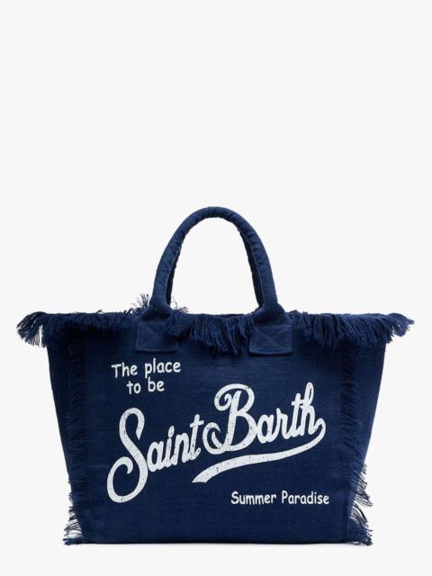 MC2 SAINT BARTH - Mc2 Saint Barth Vanity Linen Handbag With Print