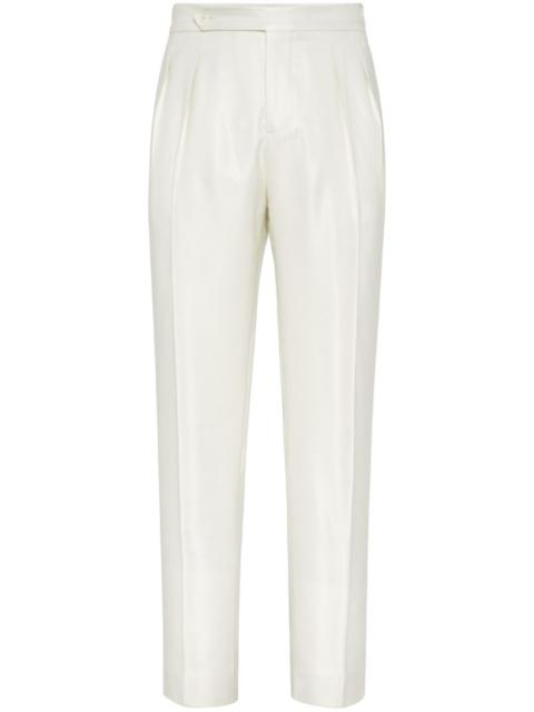 Brunello Cucinelli pleat-detail tuxedo trousers