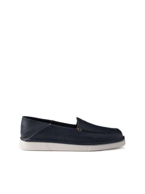 Prada textured leather loafers