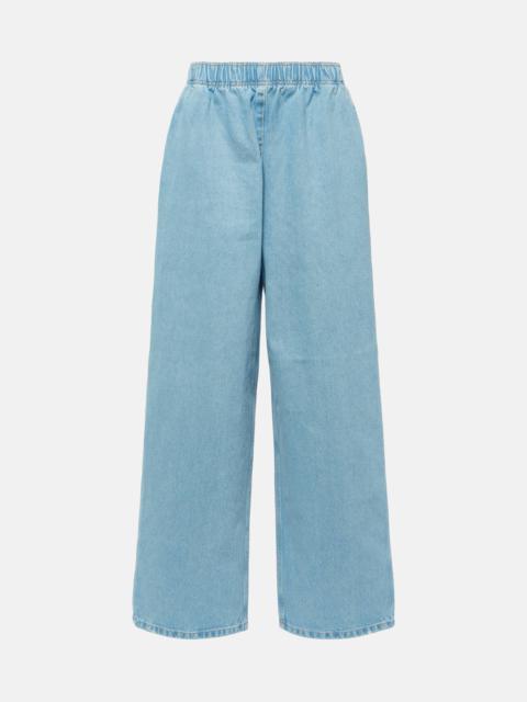Prada Logo wide-leg jeans