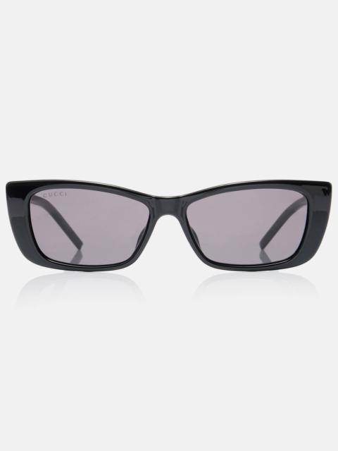 Logo rectangular sunglasses