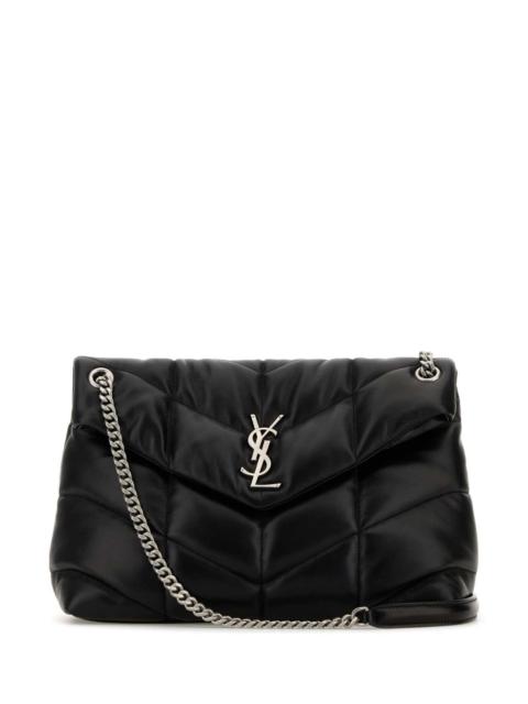 SAINT LAURENT Saint Laurent Women Black Nappa Leather Medium Puffer Shoulder Bag