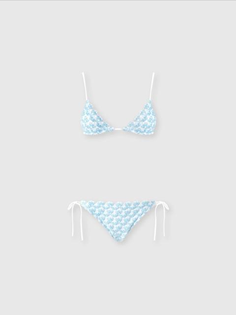 Missoni Lace triangle bikini with lamé