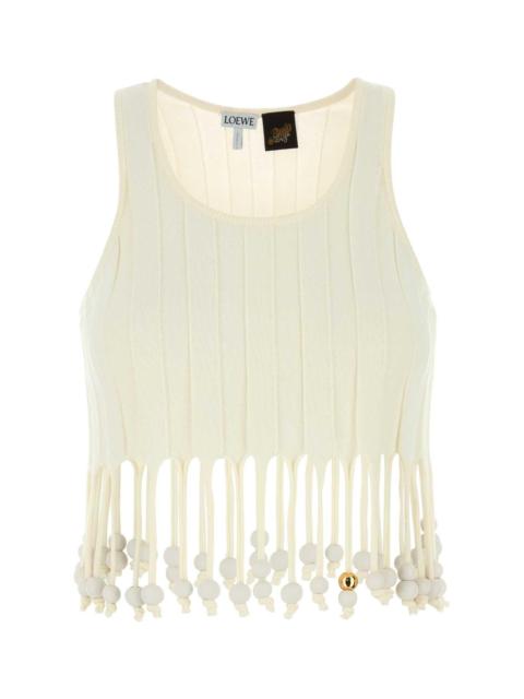 Loewe Loewe Paula's Ibiza Women Ivory Cotton Paula S Ibiza Top