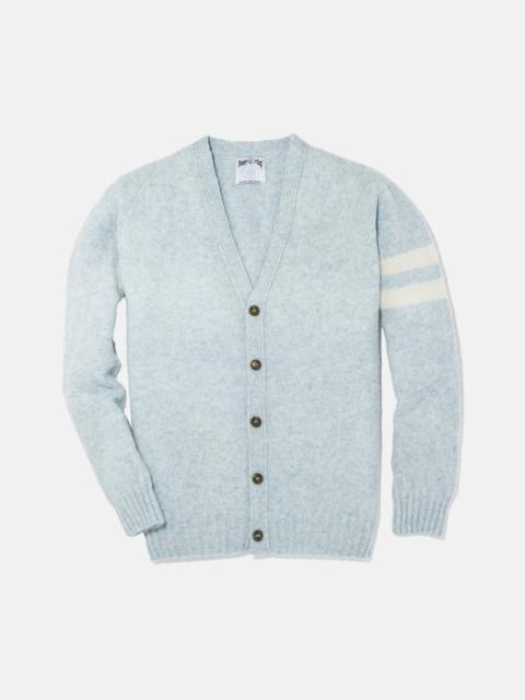 J. PRESS MADE-IN-SCOTLAND LIGHT BLUE SHAGGY DOG UNIVERSITY CARDIGAN