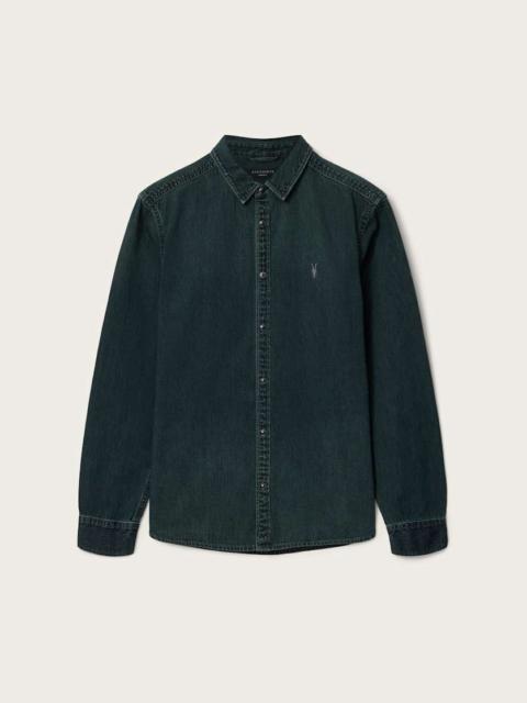 ALLSAINTS GLEASON LONG SLEEVE RAMSKULL SHIRT