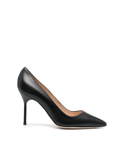 Manolo Blahnik BB 90mm leather pumps
