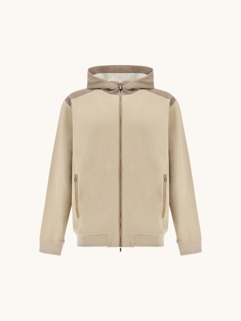 Paul & Shark X‑SOFT ZIP‑UP SWEATSHIRT IN VISCOSE WITH ALCANTARA® DETAILS