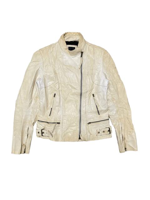 Other Designers Vintage Chine Pure Cow Leather Rider Jacket