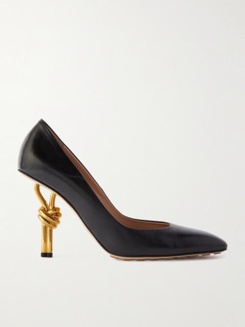 Bottega Veneta Knot Glossed-leather Pumps