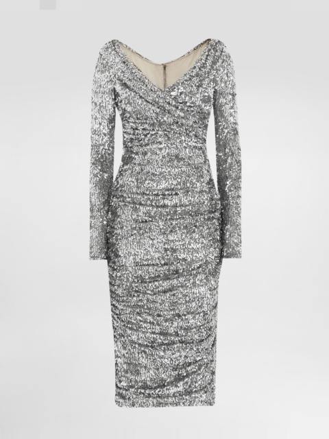 Dolce & Gabbana Draped sequin dress