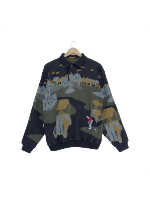 Other Designers Japanese Brand - Vintage Speald Over Print Knit Sweatshirts
