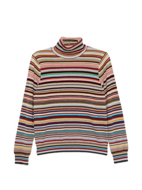 Paul Smith Paul Smith Women Signature Stripe Roll Neck Sweater