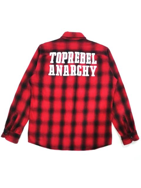 Other Designers Japanese Brand - RARE! TOP REBEL "ANARCHY" SEDITIONARIES RED FLANNEL
