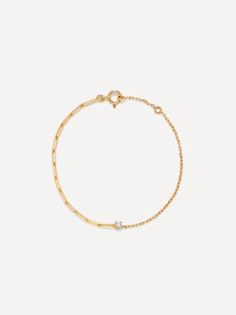 Yvonne Léon 18ct Gold Solitaire Diamond Bracelet