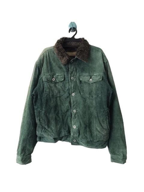 BEAMS PLUS Vtg Sun Faded Beams Corduroy Trucker Style Jacket