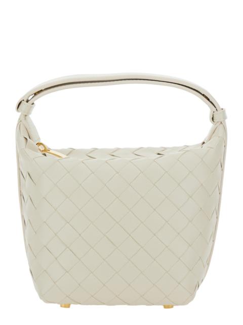 Bottega Veneta Bottega Veneta Women 'Candy Wallace' White Handbag With Intrecciato Motif In Leather Woman