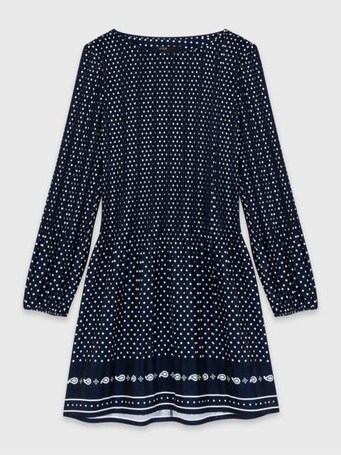 maje Patterned pleated dress