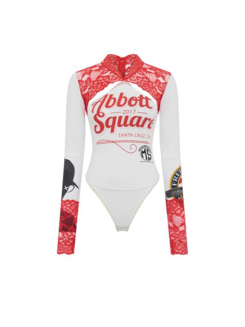 Marine Serre Regenerated T-Shirts And Lace Long Sleeves Body