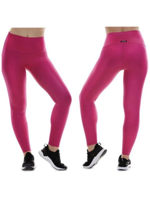 K-DEER Polished Hi-Luxe Shiny Fuchsia 7/8 Sneaker Length Leggings