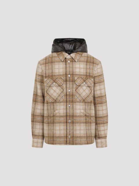 Moncler MONCLER $3030 Beige Nyvalin 3 In 1 Hooded Flannel Down Jacke