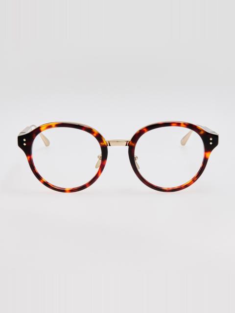 LINDA FARROW Curtis Optical in Dark Tortoiseshell