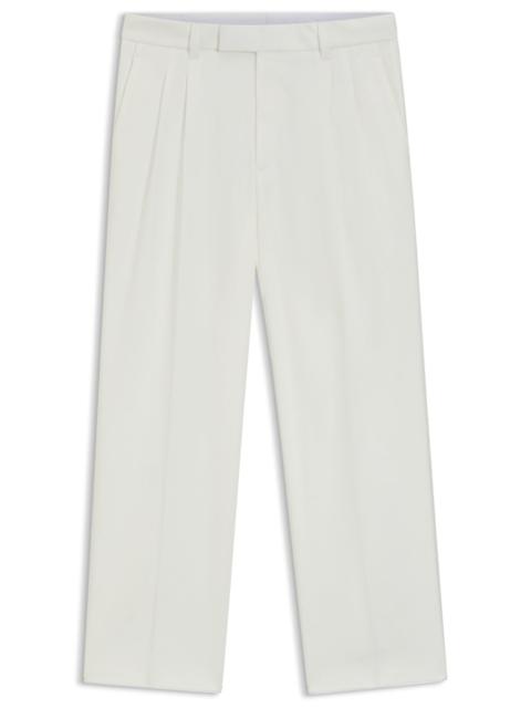BOSS RELAXED-FIT TROUSERS IN MERCERISED STRETCH COTTON