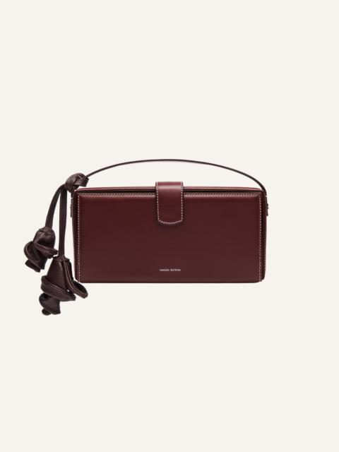 MAGDA BUTRYM Apolonia bag in burgundy leather with flower charm