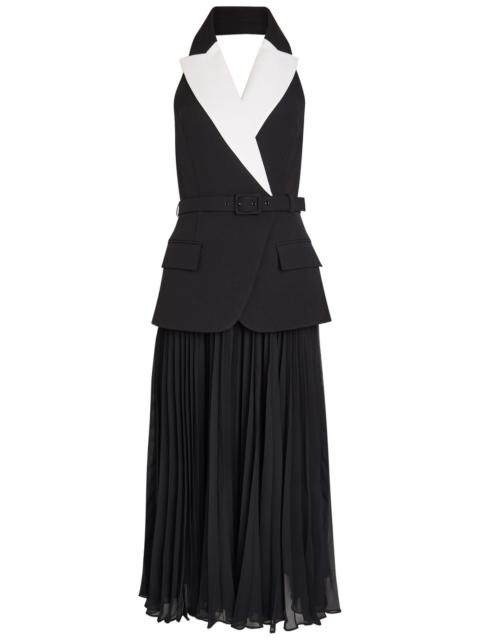 REBECCA VALLANCE Rebecca Vallance Emma Layered Crepe and Chiffon Midi Dress