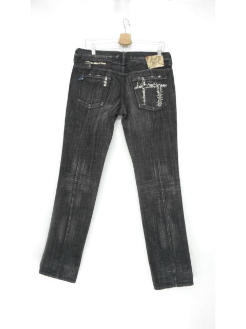 Other Designers Designer - ANTGAUGE Patchwork Sashiko Lowrise Black Jeans