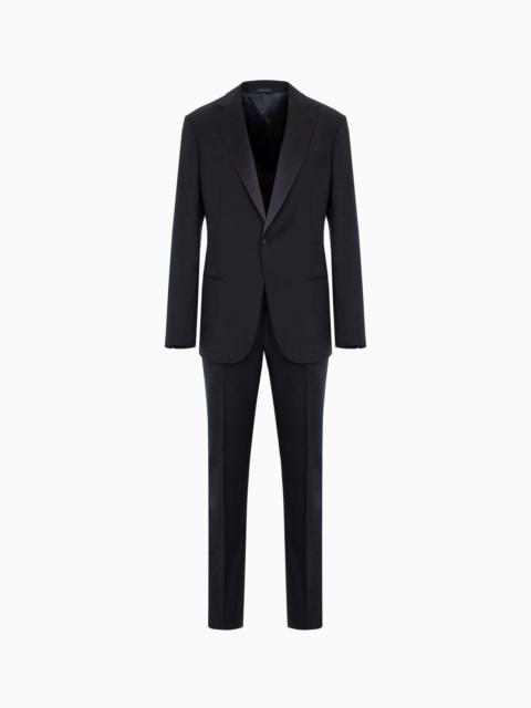 GIORGIO ARMANI Pure wool, half-canvassed, slim-fit tuxedo from the Icon Soho line